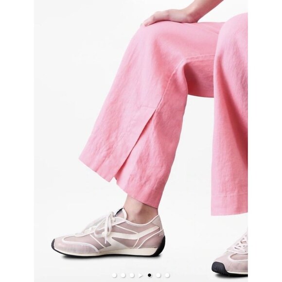 ATHLETA Retreat Linen Wide Leg Pant Size S Beachy Lagenlook Boho Travel Resort - Picture 11 of 11